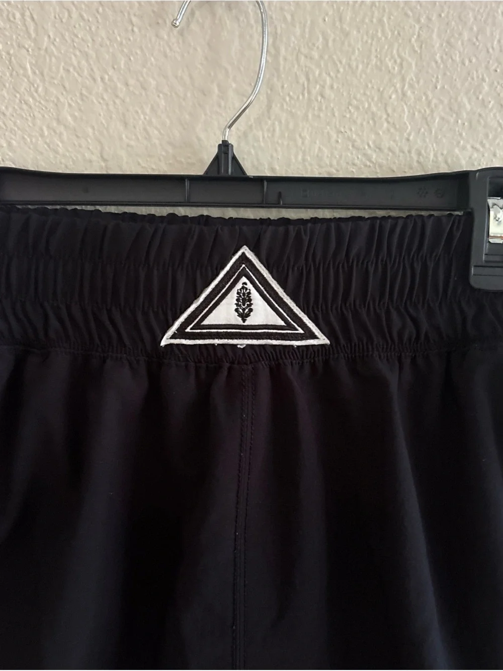 Free People Women's Black Athletic Shorts with Elastic Waist- medium